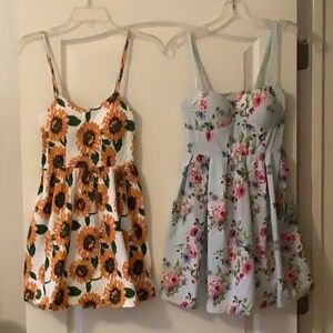Derek Heart bundle of babydoll tops or Minnie dresses floral ones blue  …